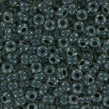 Miyuki rocailles Perlen 8/0 - Forest green lined crystal 8-217